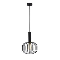 Noah Pendelleuchte schwarz-gold, Stahl, E27, Ø250 x H360 mm