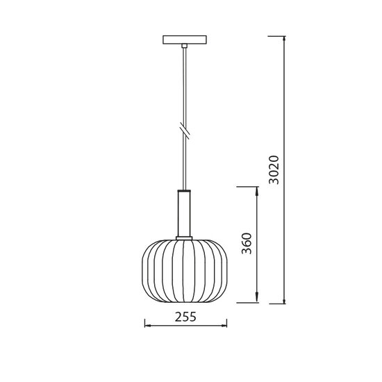Noah black with gold 1xE27 D250xH360 hanging lamp