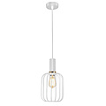 Fantasia Oonah small pendant lamp with E27 fitting, white/gold, 160 mm diameter, 320 mm height, 3 metre white fabric cable, IP20