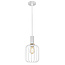 Fantasia Oonah small pendant lamp with E27 fitting, white/gold, 160 mm diameter, 320 mm height, 3 metre white fabric cable, IP20