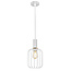 Noah lámpara colgante pequeña 1xE27 D160xH320 Blanco/oro + 3m cable tela blanca