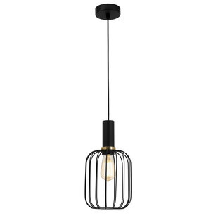 Noah small black with gold hanging lamp 1xE27 D160xH320