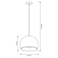 Xavier black pendant lamp diam 500mm LED 12W dimmable (cable 300cm)