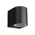 Fantasia Fantasia Filip round outdoor wall light in black aluminium, 81mm, IP54, GU10 socket (bulb excl.), max. 35W