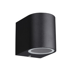 Fantasia Filip round outdoor wall light black IP54 GU10