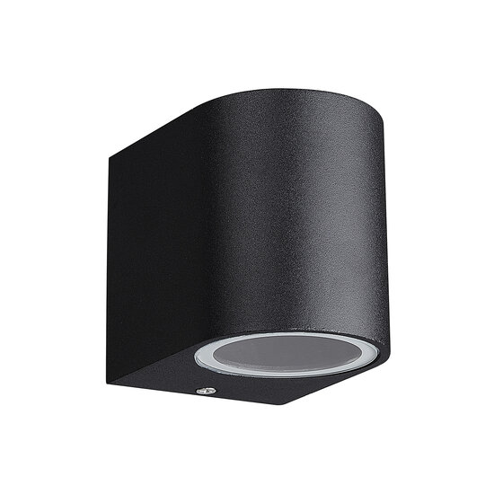 Fantasia Fantasia Filip applique murale extérieure ronde en aluminium noir, 81mm, IP54, culot GU10 (ampoule excl.), max. 35W