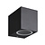 Applique carrée Filip IP54 noire 81mm GU10 (excl) max 35Watt