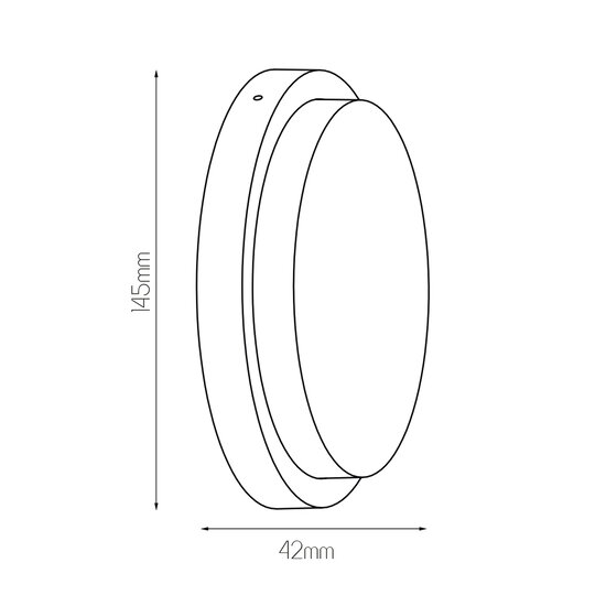 Plafonnier LIBRA 10W 3000K IP54 noir rond