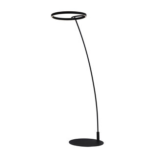 Lampadaire Fantasia Guri noir mat à anneau flottant