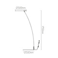 Fantasia Fantasia Guri floor lamp with floating ring, matte black aluminium and silicone, 500mm diameter, 1750mm high, max. 34W