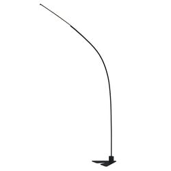 Vertige curved floor lamp aluminium black 21W dimmable