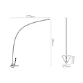 Bugatti gebogen vloerlamp 21W dimbaar