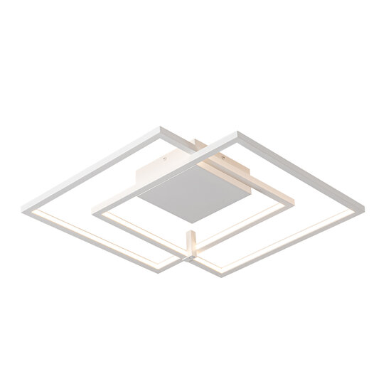 Fantasia Fantasia Nori LED wall and ceiling lamp, 42W, 3000K warm white, dimmable, 540x480x60mm, aluminium/silicone, white