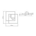 Kato large wall and ceiling lamp LED 56W 3000K white 675x615x60 dimmable