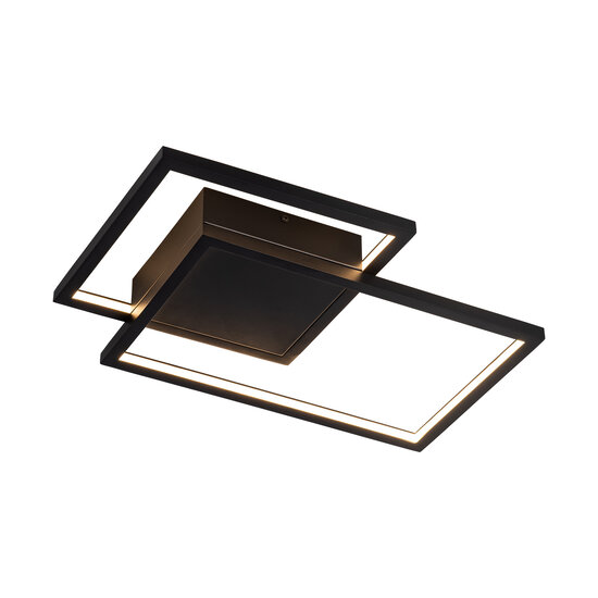 Plafonnier Kota 44W 3000K noir 480x340x60 dimmable
