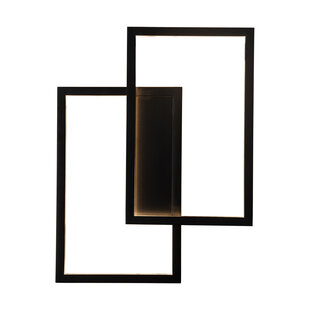 Kota LED 42W 3000K negro 435x335x60 regulable pared y techo