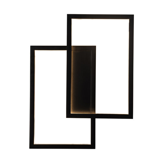 Kota LED 42W 3000K noir 435x335x60 dimmable mur et plafond