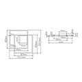 Fantasia Fantasia NORI black LED wall and ceiling lamp, 42W, 3000K warm white, dimmable, 540x480x60 mm