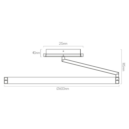 Bardot ceiling lamp LED 29W 3000K black Ø600mm