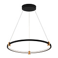 Fantasia Fantasia Trendsy LED hanglamp horizontaal, Ø600mm, 37W dimbaar, 3000K warm wit, zwart/goud aluminium
