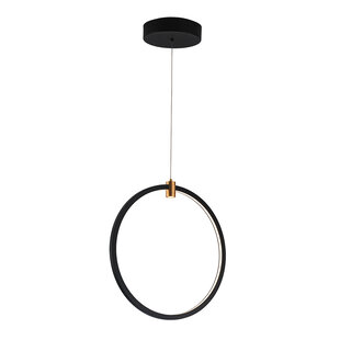 Magico schwarze LED-Pendelleuchte 24W vertikal Ø400mm