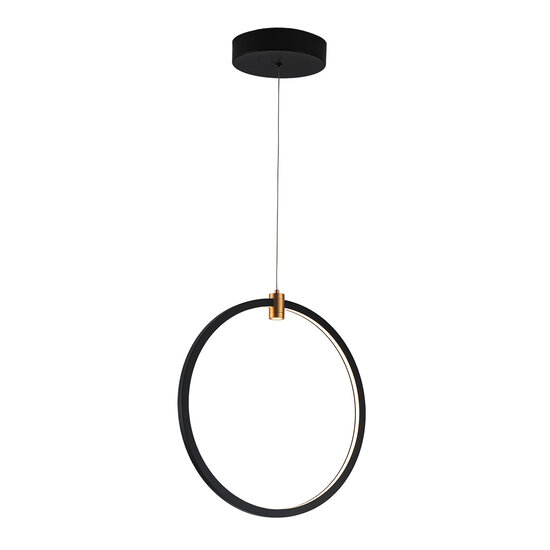 Magico zwarte LED pendellamp 24W verticaal Ø400mm