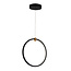 Magico black LED pendant lamp 24W vertical Ø400mm