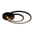 Fantasia Fantasia Magico plafonnier LED 29W 3000K noir et doré, double anneau Ø250 + Ø400 mm
