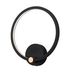 Aplique LED Magico 12W 3000K negro y dorado Ø320mm regulable