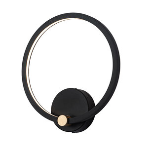 Fantasia Magico round wall light black and gold Ø320 mm