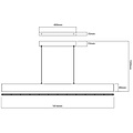 Fantasia Fantasia Alyn gouden hanglamp, 180 x 150 cm, dimbare LED 3000K warm wit 40W, aluminium en siliconen