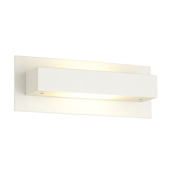 Fantasia Fantasia Dina wandlamp satijn wit aluminium, R7s 118mm 10W LED dimbaar, 2700K warm wit, IP20, breedte 230mm