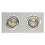 Mozes I inbouwspot ALU 2x 5W LED GU10 dimbaar incl.