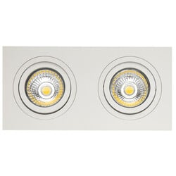 Zoom I white recessed spotlight 2x 5W LED GU10 dimmable