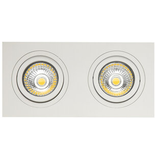 Mozes I white recessed spotlight 2x 5W LED GU10 dimmable incl.