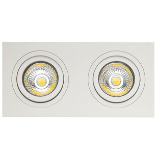 Mozes I witte inbouwspot 2x 5W LED GU10 dimbaar incl.