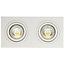 Fantasia Fantasia Zoom I witte inbouwspot met 2x 5W LED GU10, dimbaar, kleurtemperatuur 2700K en IP20-bescherming