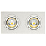Mozes I white recessed spotlight 2x 5W LED GU10 dimmable incl.