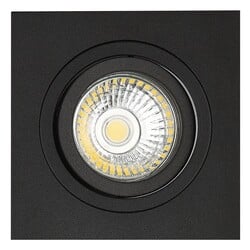 Zoom I square recessed spotlight black, GU10 5W LED dimmable