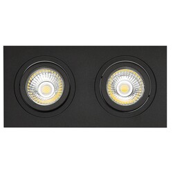 Foco empotrable Mozes I negro 2x 5W LED GU10 regulable incl.