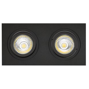 Mozes I black recessed spotlight 2x 5W LED GU10 dimmable incl.