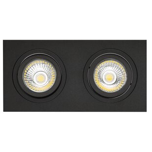 Mozes I zwarte inbouwspot 2x 5W LED GU10 dimbaar incl.