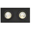 Foco empotrable Mozes I negro 2x 5W LED GU10 regulable incl.