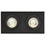 Mozes I black recessed spotlight 2x 5W LED GU10 dimmable incl.