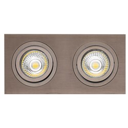 Foco empotrable Mozes I bronce 2x 5W LED GU10 regulable incl.