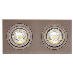 ZOOM I foco empotrable bronce 2x 5W LED GU10 regulable incl.