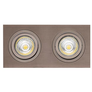 Mozes I brons inbouwspot 2x 5W LED GU10 dimbaar incl.