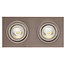 Fantasia Spot encastrable Fantasia ZOOM I, bronze, 2x 5W LED GU10, dimmable, 2700K, IP20, aluminium, ampoules incluses