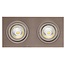 Foco empotrable Mozes I bronce 2x 5W LED GU10 regulable incl.