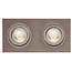 Mozes I bronze recessed spotlight 2x 5W LED GU10 dimmable incl.